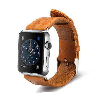 Brown Leather Apple Watch Band 38mm 42mm