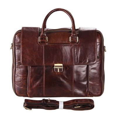 Classical personality leather briefcase