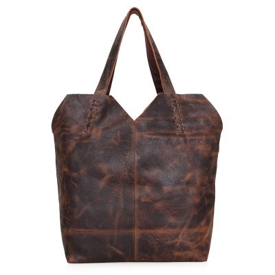 Designer Vintage Handmade Leather Tote Bag