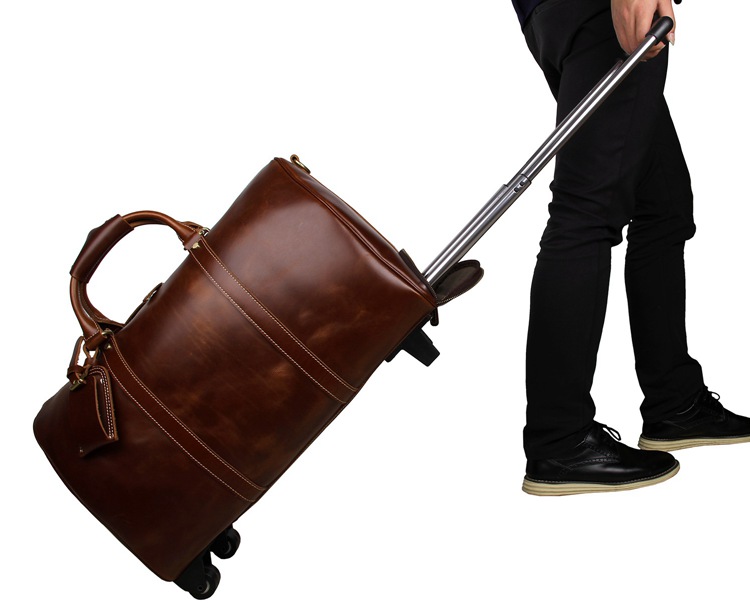 Noble Leather Trolley Travel Bags