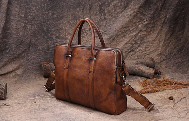 brown businessmen leather briefcase