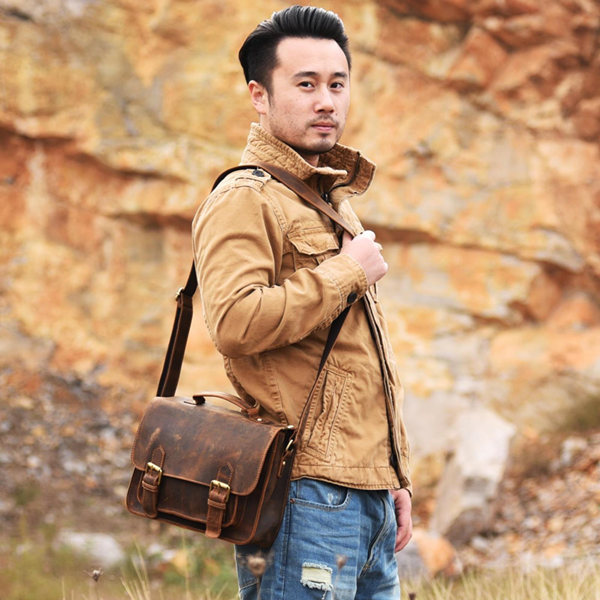 leather messenger bags & leather briefcase bags
