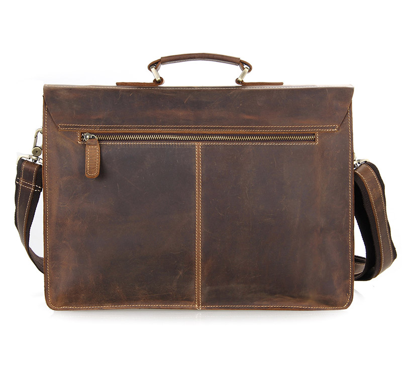 Style Men&#39;s Leather Messenger Bag Briefcase Laptop Bag