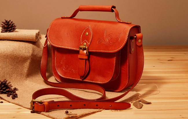 Stylish Leather Handbag Leather Messenger Shoulder Crossbody Bag for Women