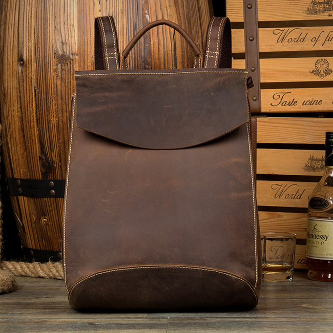 leather backpack laptop bag