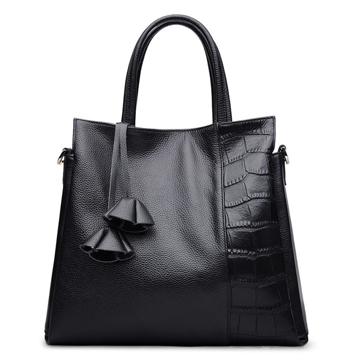 BBY Leather Shoulder Handbag - Black