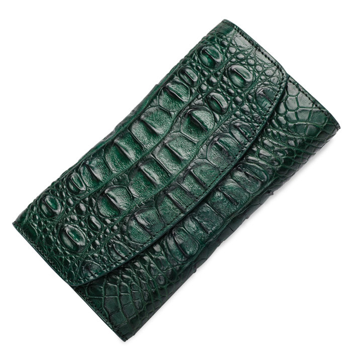 Green Crocodile Leather Wallets