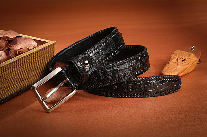 Black series crocodile belt