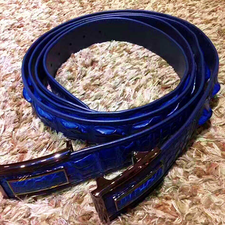 Blue series crocodile belt