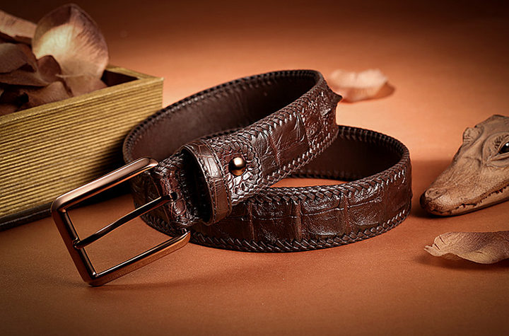 Brown series crocodile belt