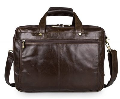 Business Leather Laptop Bag-Back