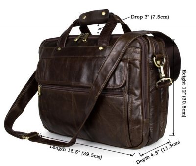 Business Leather Laptop Bag-Size