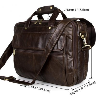 Business Leather Laptop Bag-Size