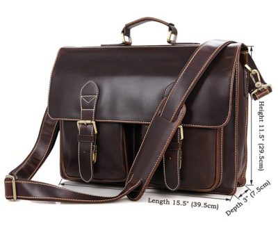 Business Leather Messenger Bag-Size