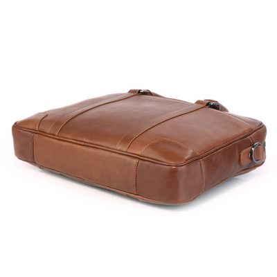 Classic Business Leather Briefcase-Bottom