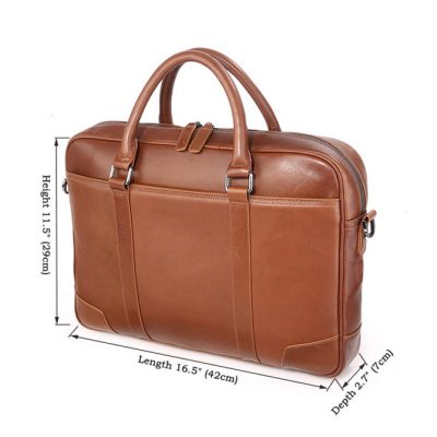 Classic Business Leather Briefcase-Size