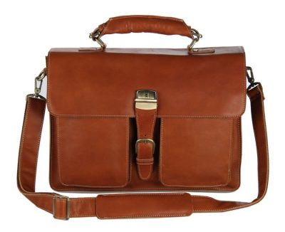 Classic Leather Briefcase-Front