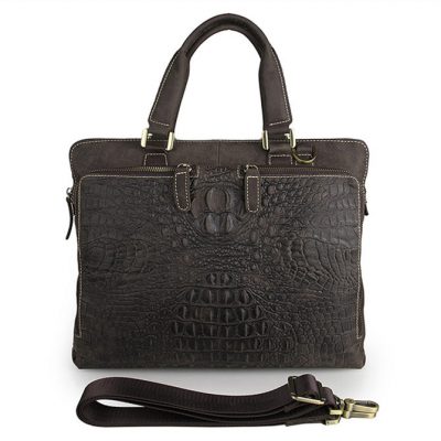 Crocodile Embossed Laptop Bag