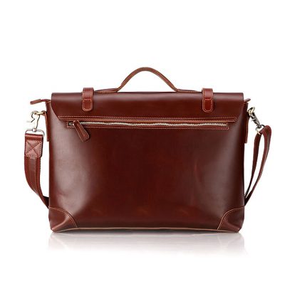 Fashion Leather Messenger Bag-Back