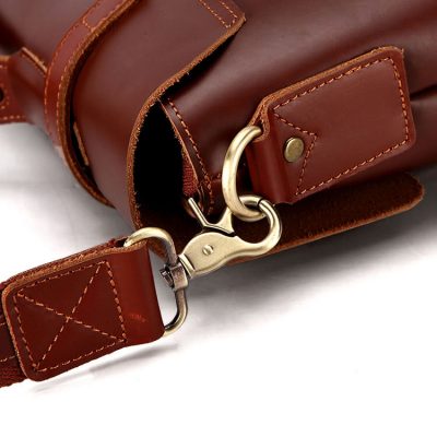 Fashion Leather Messenger Bag-Details