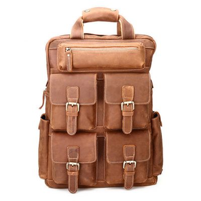 Fashion outdoor Leather Backpack