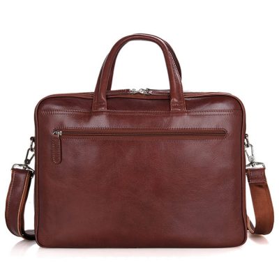 Leather Laptop Bag For Men-Back