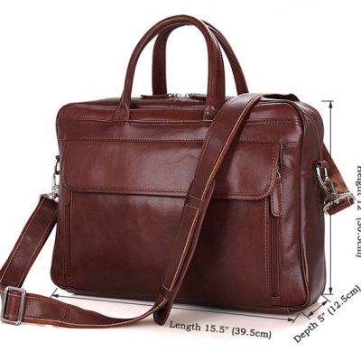 Leather Laptop Bag For Men-Size