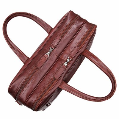 Leather Laptop Bag For Men-Top