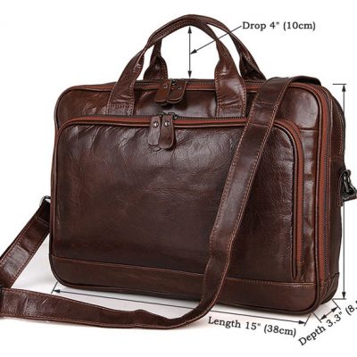 Noble Leather Laptop Bag-Size