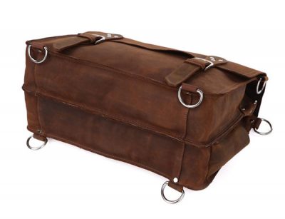 Rugged Leather Messenger Bag-Bottom