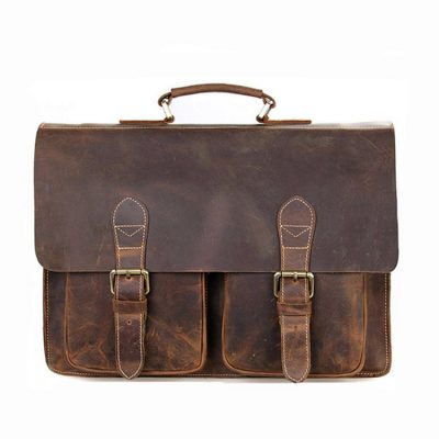 Style Mens Leather Messenger Bag Briefcase Laptop Bag