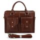 Unisex classic leather briefcase