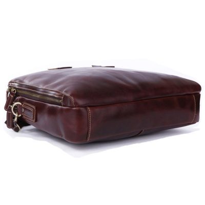 Vintage Leather Laptop Bag-Bottom