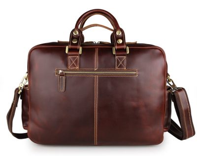 Casual leather briefcases messenger bag-back