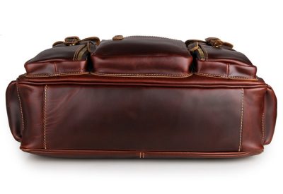 Casual leather briefcases messenger bag-bottom