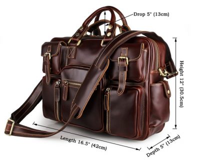 casual leather briefcases messenger bag-size