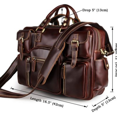 casual leather briefcases messenger bag-size