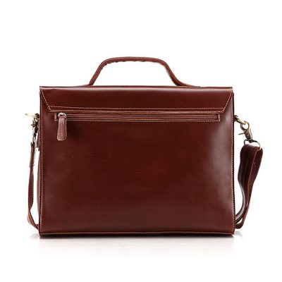 excellent leather messenger bag-back