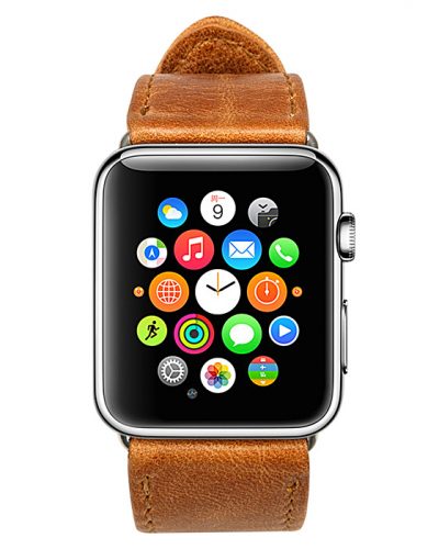 Brown Apple Watch Band-Front