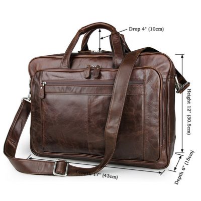 Fashion Leather Laptop Bag-Size