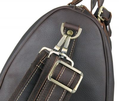 Leather Duffle Bag Weekend Bag-Detail