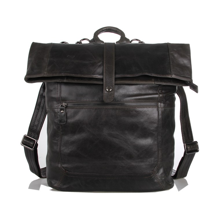 Men's Leather Backpack - Roll Top Rucksack for Laptops – The Real Leather  Company