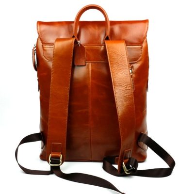 Stylish Leather Backpack-Back