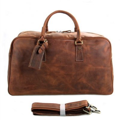 Unisex Leather Duffle Bag Travel Bag