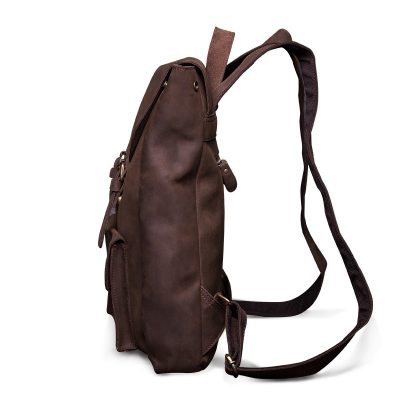 Vintage Genuine Leather Backpack-Side