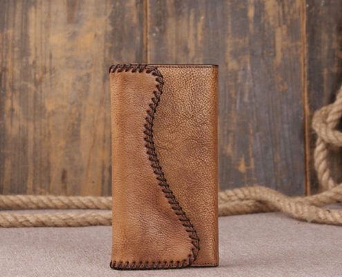 long leather wallet
