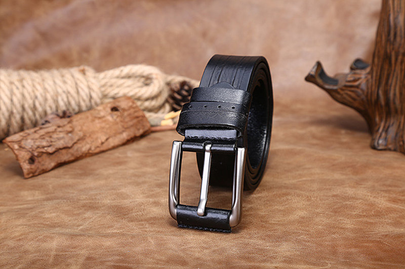 Black Classic Leather Belt