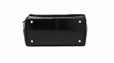 Black Designer Genuine Leather Handbag-Bottom