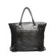 Black Vegetable Tanned Leather Handbag-Back
