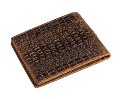 Crocodile Pattern Leather Wallet-Back